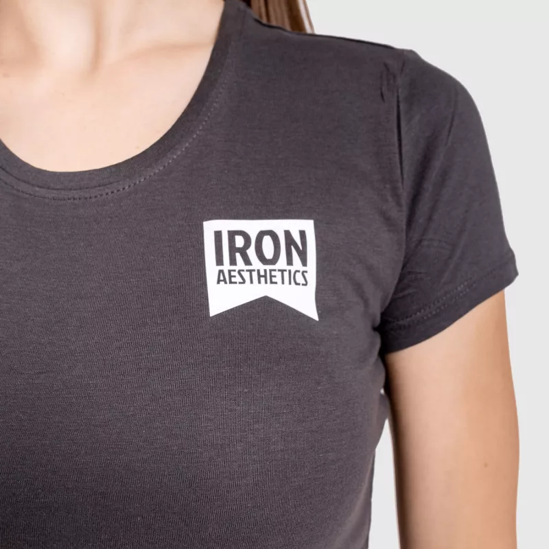 Dámské tričko Iron Aesthetics Energy, tmavě šedé-6