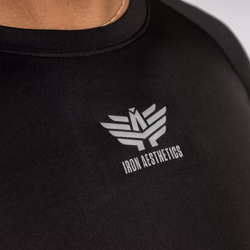 Funkční tričko s dlouhým rukávem Iron Aesthetics Reflective, černé-8