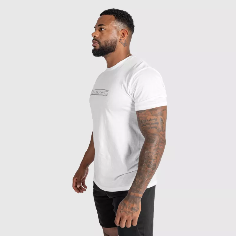 Pánské fitness tričko Iron Aesthetics Glam, bílé-3