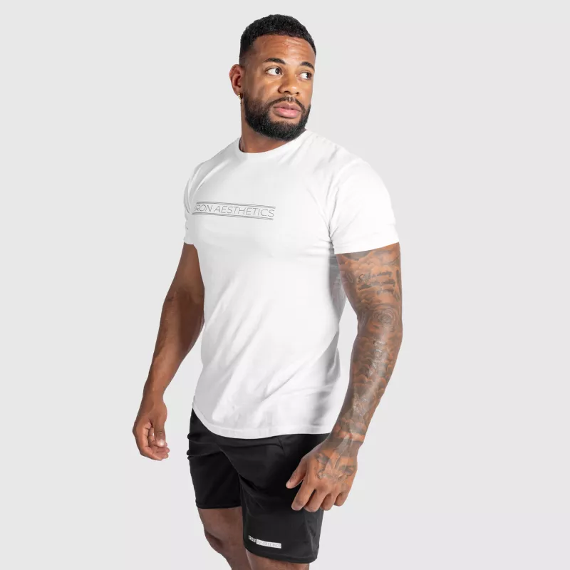 Pánské fitness tričko Iron Aesthetics Glam, bílé-2
