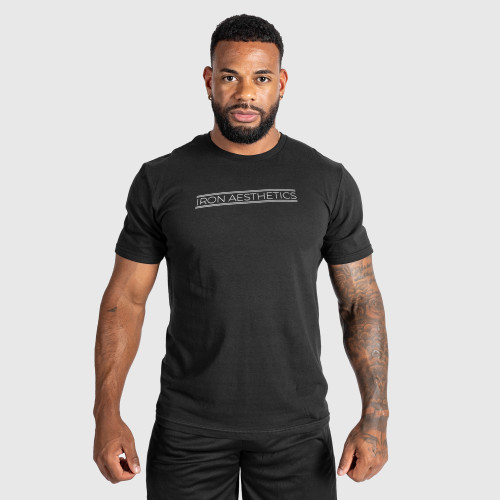 Pánské fitness tričko Iron Aesthetics Glam, černé