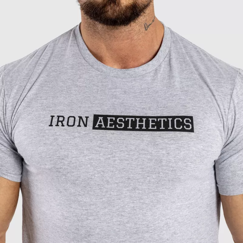 Pánské sportovní tričko Iron Aesthetics Shadow, šedé-5